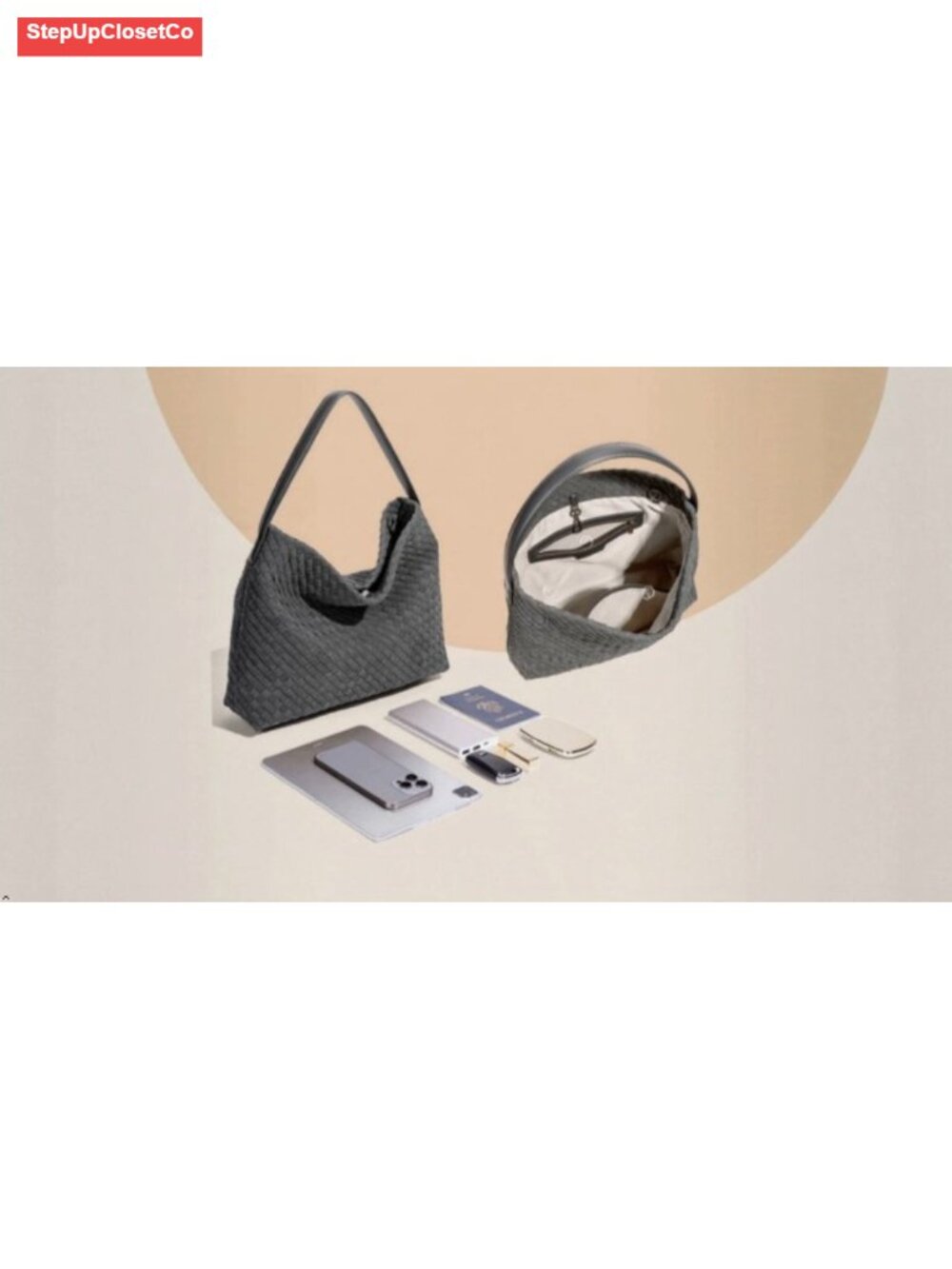Woven Suede Crossbody Bag Women Adjustable Strap Large Capacity Shoulder Purse - Picture 6 of 6
